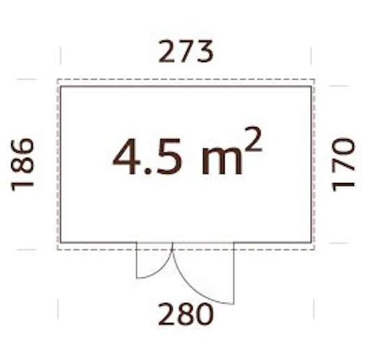 Palmako Gerätehaus Leif 4,5 m² - 16 mm