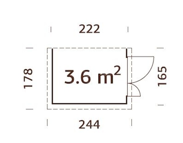 Palmako Gerätehaus Mia 3,6 m² - 16 mm Bild