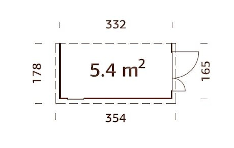 Palmako Gerätehaus Mia 5,4 m² - 16 mm