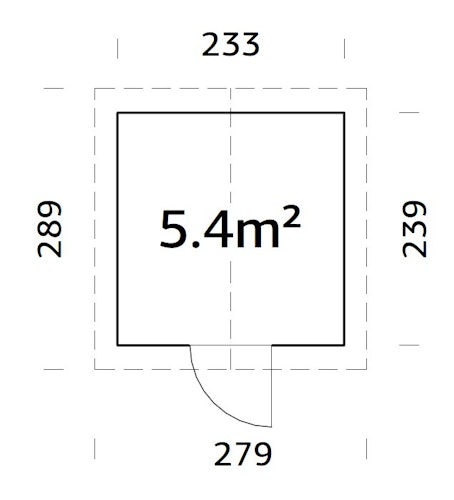 Palmako Gerätehaus Lucas 5,4 m² - 16 mm