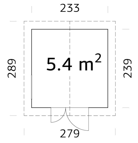 Palmako Gerätehaus Nils 5,4 m² - 16 mm