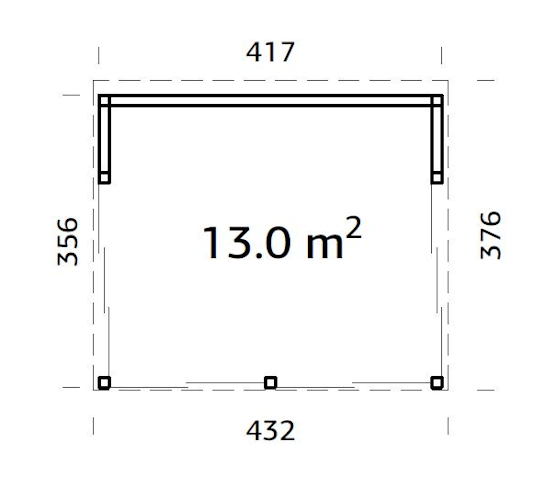 Palmako Pavillon Nova 13,0 m²