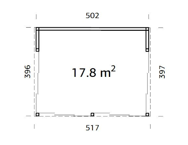 Palmako Pavillon Nova 17,8 m²