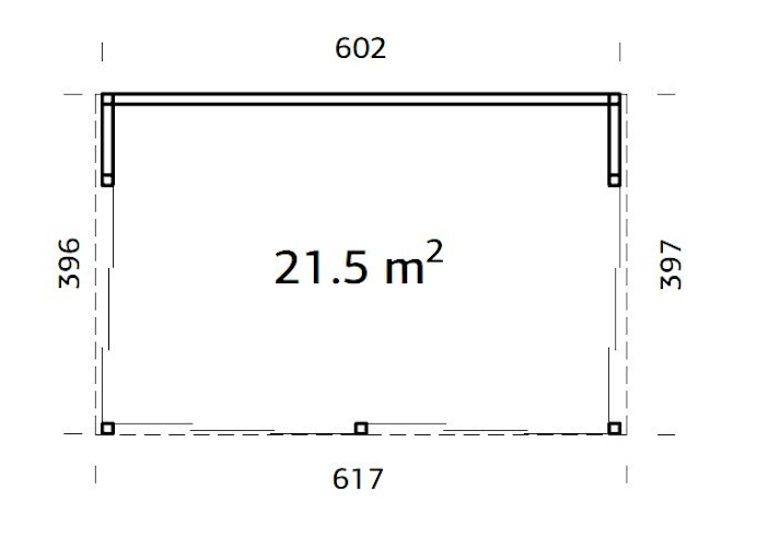 Palmako Pavillon Nova 21,5 m² Bild