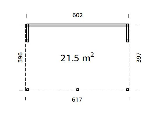 Palmako Pavillon Nova 21,5 m² Kit