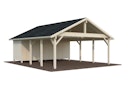 Palmako Carport Robert 40,6 m² mit Geräteraum