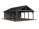 Palmako Carport Robert 40,6 m² mit Geräteraum