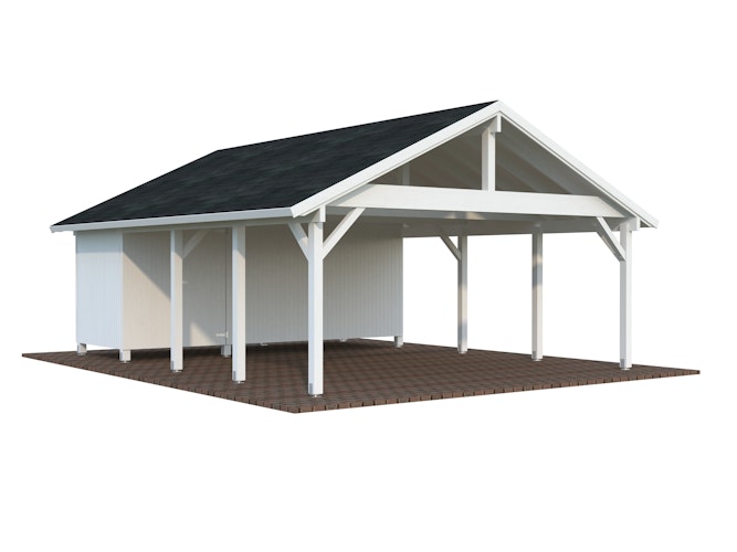 Palmako Carport Robert 40,6 m² mit Geräteraum