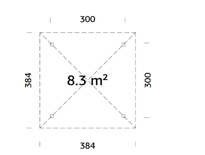 Palmako Pavillon Bianca 8,3 m²