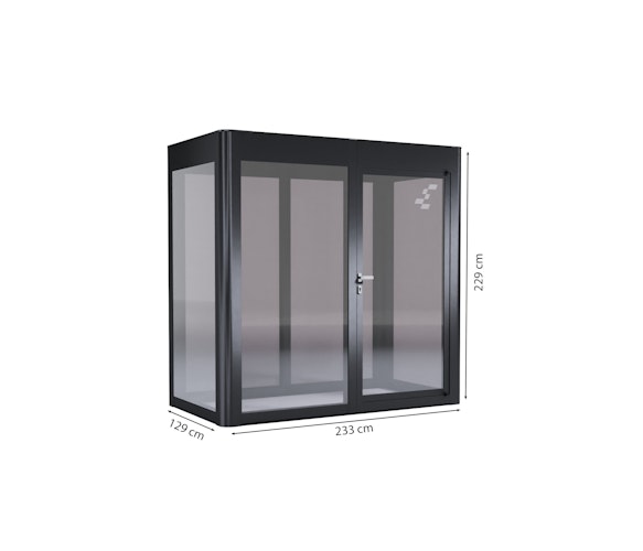 SunElements Design Gewächshaus/Sommergarten SunGarden Power mit 400 Wp Photovoltaikdach-Modulen