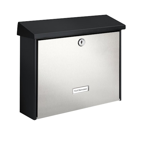Burg Wächter Briefkasten London 6867 Black+Steel