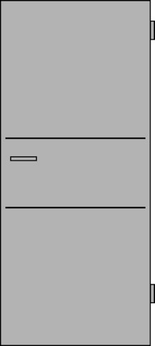 Prüm Zimmertürblatt ROYAL mit 2 waagerechten Querstreifen RAL 9016 Weißlack TB RY-433 RS