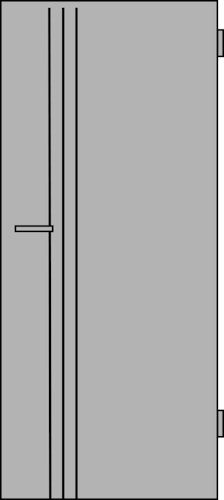 Prüm Zimmertürblatt ROYAL mit 3 senkrechten Streifen RAL 9016 Weißlack TB RY-443S RS