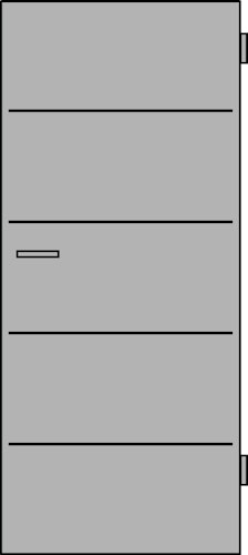 Prüm Zimmertürblatt ROYAL mit 4 waagerechten Querstreifen RAL 9016 Weißlack TB RY-451 RS