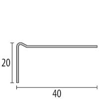 Parkettfreund -Reparaturwinkel PF RW 20 SV verzinkt 1000x40 mm - mm Stahl inkl. Schraubnägel