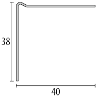 Parkettfreund -Reparaturwinkel PF RW 38 SV verzinkt 1000x40 mm - mm Stahl inkl. Schraubnägel