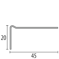 Parkettfreund -Reparaturwinkel PF RW S SV verzinkt 1000x45 mm - mm Stahl inkl. Senkkopf-Torx-Schrauben und Dübel