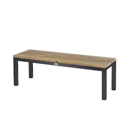 Diamond Garden Bank RAVENNA, Edelstahl Dunkelgrau / Recycled Teak, verschiedene Größen