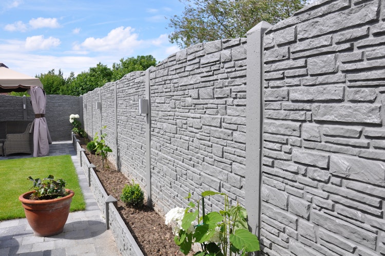 ORIGI WALLS™ Beton Sichtschutz RUSTIQUE 395 x 2000 mm  Bild