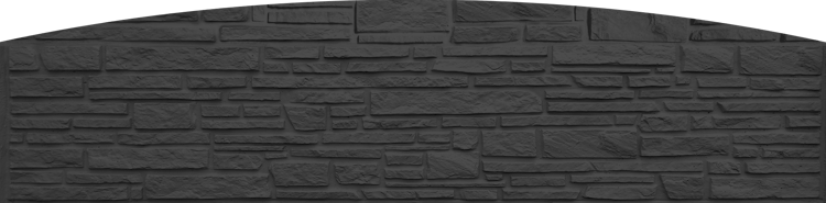 ORIGI WALLS™ Beton Sichtschutz Bogen RUSTIQUE 395/495 x 2000 mm 