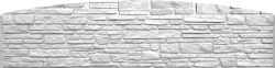 ORIGI WALLS™ Beton Sichtschutz Bogen RUSTIQUE 395/495 x 2000 mm 