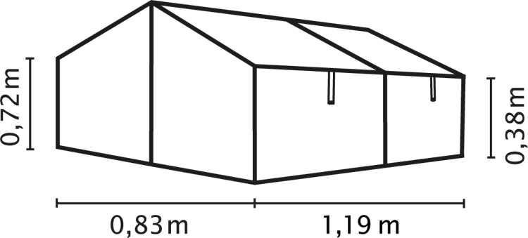 Vitavia Frühbeet Gaia Jumbo inkl. 4 Dachfenster Bild