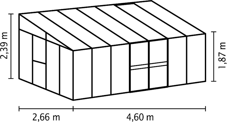 Vitavia Gewächshaus Helena 11900 inkl. 2 Seitenfenstern - 11,8 m² Bild