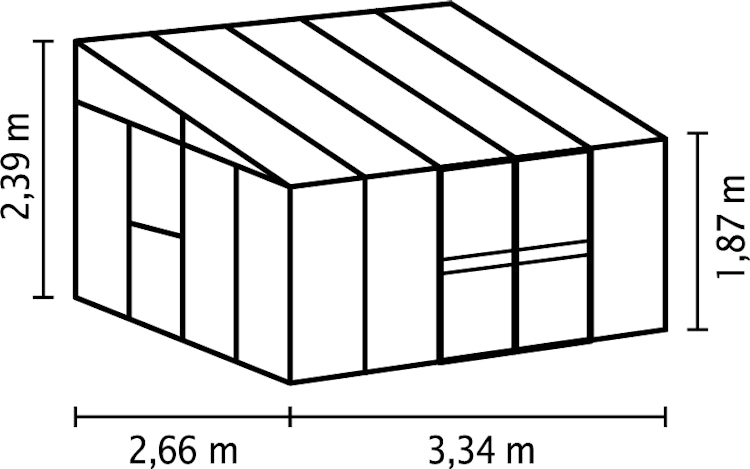 Vitavia Gewächshaus Helena 8600 inkl. 2 Seitenfenstern - 8,6 m² Bild