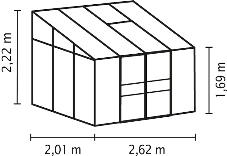 Vitavia Gewächshaus Osiris/Ida 5200 inkl. 1 Dachfenster - 5,2 m² Bild