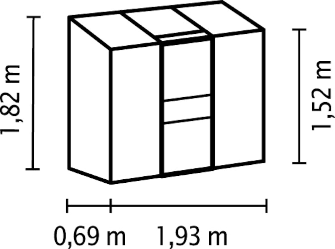 Vitavia Gewächshaus Styx/Ida 1300 inkl. 1 Dachfenster - 1,3 m² Bild