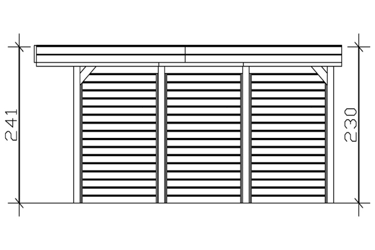 Skan Holz Carport Friesland 314x555 cm inkl. 1 Einfahrtsbogen Sparset 5 Bild