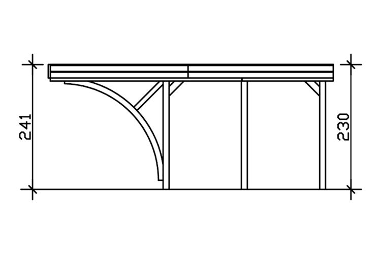 Skan Holz Carport Friesland 314x555 cm inkl. 2 Einfahrtsbögen Sparset 6 Bild