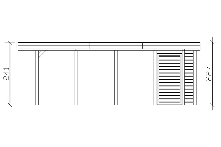 Skan Holz Carport Friesland 314x708 cm inkl. Abstellraum Sparset 2 Bild