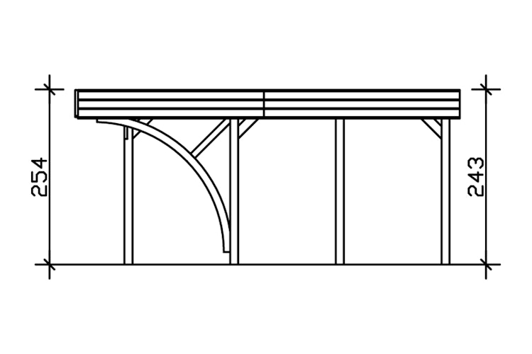 Skan Holz Carport Friesland 557x555 cm inkl. 1 Einfahrtsbogen Sparset 7 Bild