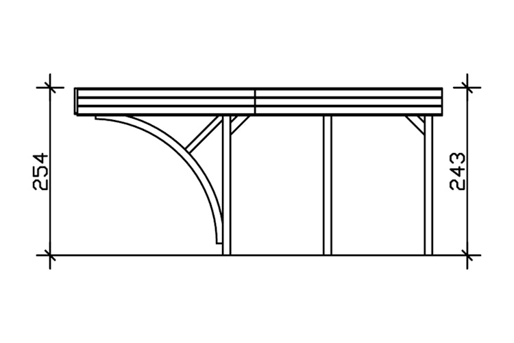 Skan Holz Carport Friesland 557x555 cm inkl. 2 Einfahrtsbögen Sparset 8 Bild