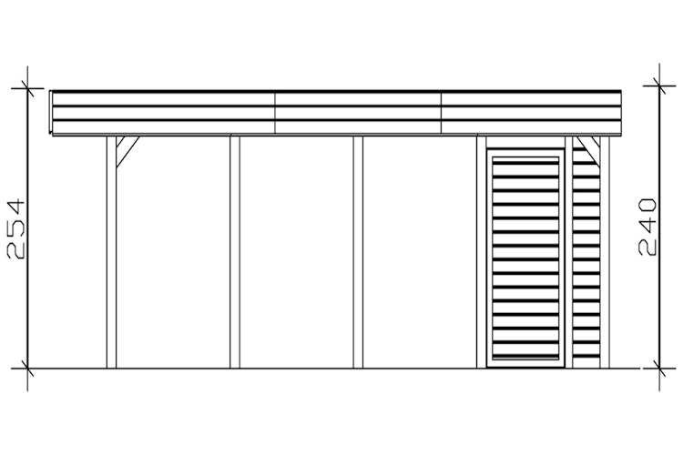 Skan Holz Carport Friesland 557x708 cm inkl. Abstellraum Sparset 4 Bild