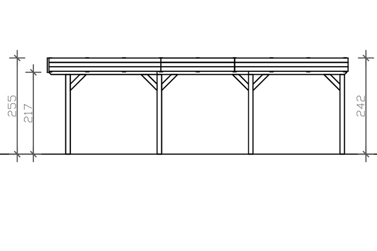 Skan Holz Grunewald - Flachdach Carport aus Leimholz Breite 622 cm Bild