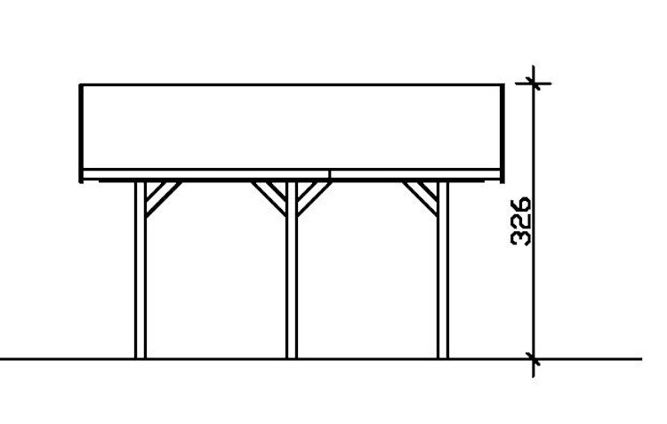 Skan Holz Wallgau - Satteldach Einzelcarport Breite 430 cm Bild