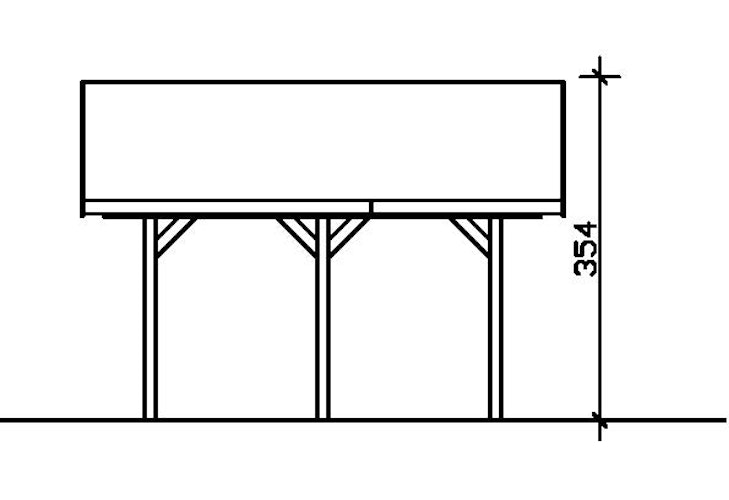 Skan Holz Wallgau - Satteldach Doppelcarport Breite 620 cm Bild