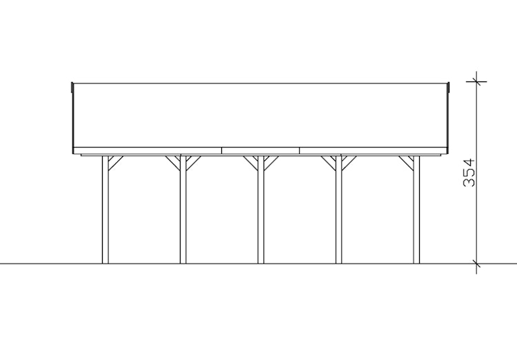 Skan Holz Wallgau - Satteldach Doppelcarport Breite 620 cm Bild