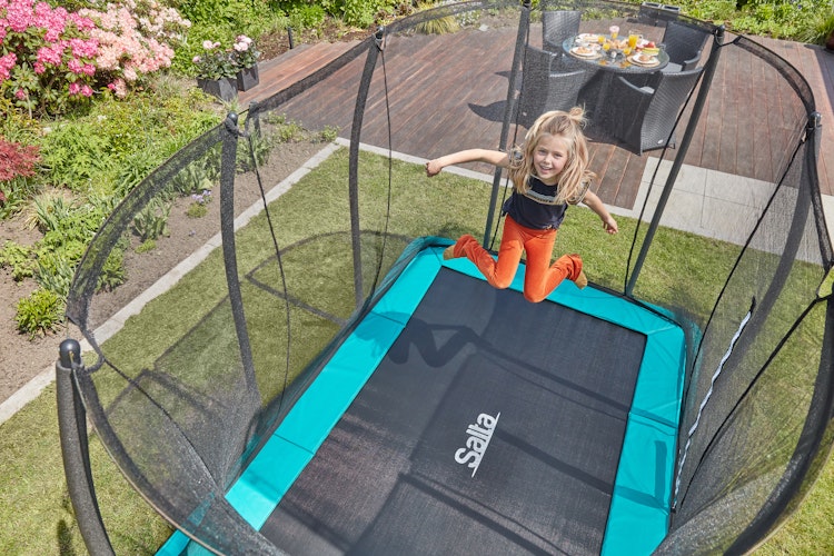 Salta Trampolin Comfort Edition Ground mit Sicherheitsnetz Bild