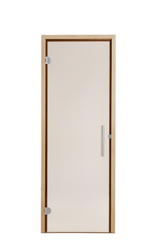 Infraworld Saunatür Exklusiv 1/2/3 und Large mit Holzrahmen und Türgriff - 8 mm ESG (ohne Schwelle)