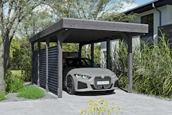 Skan Holz Carport Friesland Hybrid Set 11 314x555 cm inkl. Rück- und Seitenwände aus Aluminium