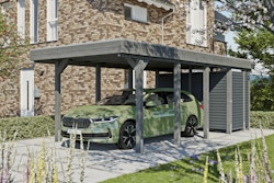 Skan Holz Carport Friesland Hybrid Set 12 314x708 cm inkl. Abstellraum