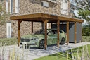 Vorschaubild Skan Holz Carport Friesland Hybrid Set 12 314x708 cm inkl. Abstellraum Bild