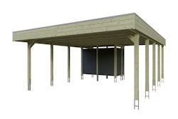 Skan Holz Carport Friesland Hybrid Set 14 557x708 cm inkl. Abstellraum