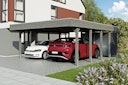 Vorschaubild Skan Holz Carport Friesland Hybrid Set 14 557x708 cm inkl. Abstellraum Bild