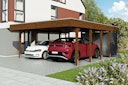 Vorschaubild Skan Holz Carport Friesland Hybrid Set 14 557x708 cm inkl. Abstellraum Bild