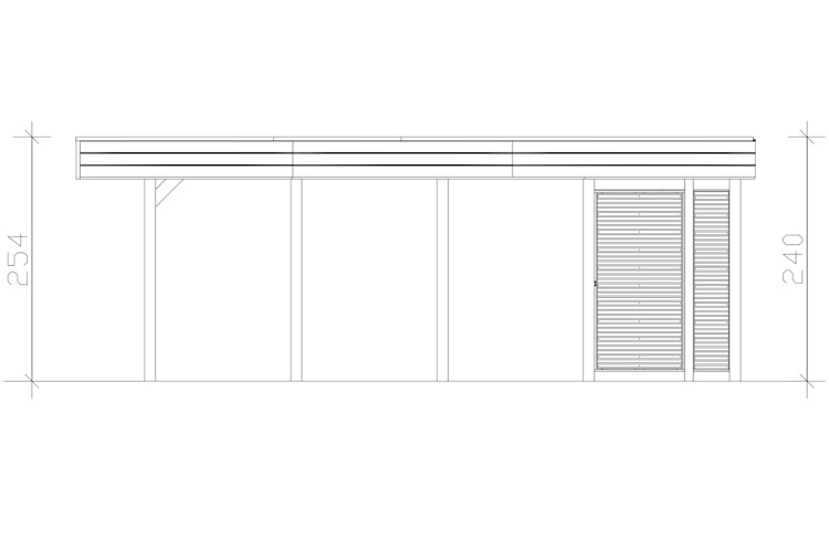 Skan Holz Carport Friesland Hybrid Set 14 557x708 cm inkl. Abstellraum Bild