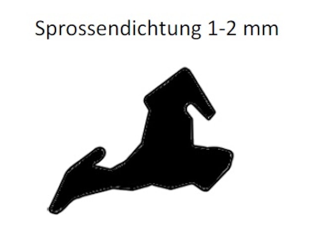 KGT Ersatzteil Sprossendichtung 2 mm für Rückwandfenster / Dachfenster